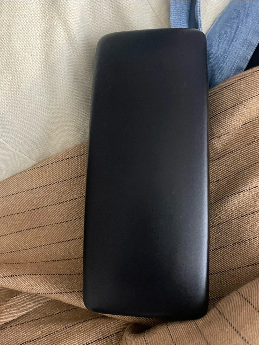 Versace Black Leather Eyewear Case with Gold Versace Logo